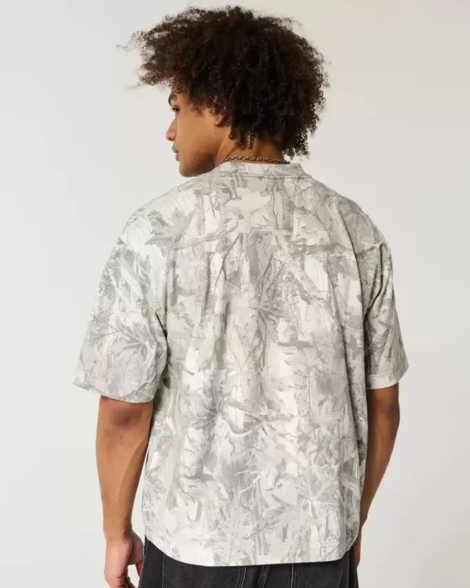 Boxy Heavyweight Crop Camo Rundhals-T-Shirt Boxy Heavyweight Crop Camo Rundhals-T-Shirt