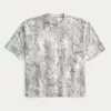 Boxy Heavyweight Crop Camo Rundhals-T-Shirt Boxy Heavyweight Crop Camo Rundhals-T-Shirt
