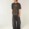 Boxy Heavyweight Dodge Hellcat Grafik-T-Shirt mit Leopardenmuster
