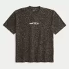 Boxy Heavyweight Dodge Hellcat Grafik-T-Shirt mit Leopardenmuster