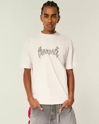 Boxy Heavyweight Heavy Daze Grafik-T-Shirt