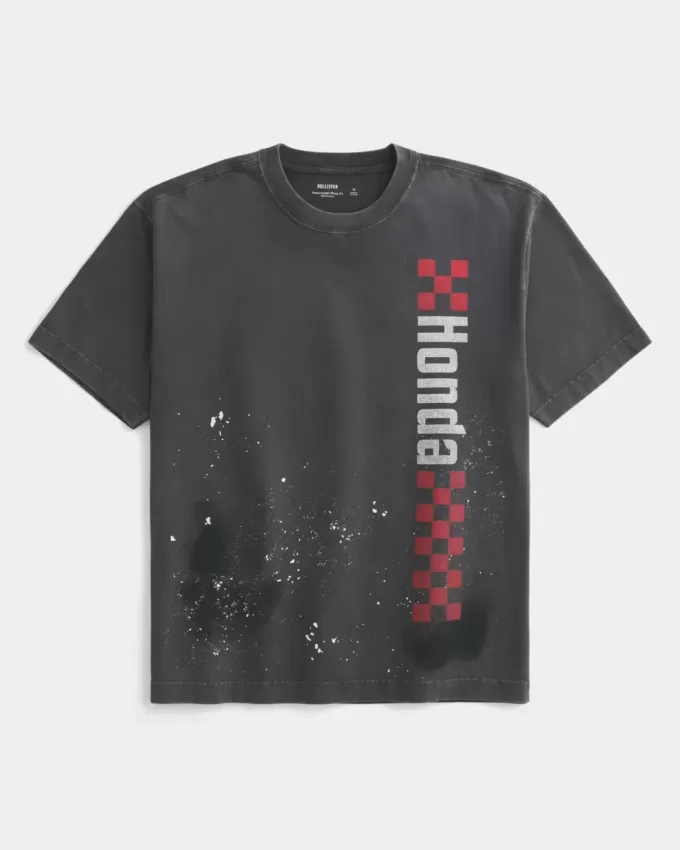 Boxy Heavyweight Honda Grafik-T-Shirt Boxy Heavyweight Honda Grafik-T-Shirt