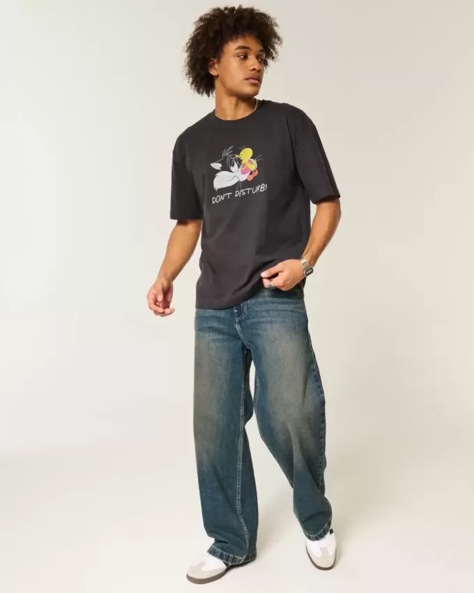 Boxy Heavyweight Looney Tunes Grafik-T-Shirt Boxy Heavyweight Looney Tunes Grafik-T-Shirt