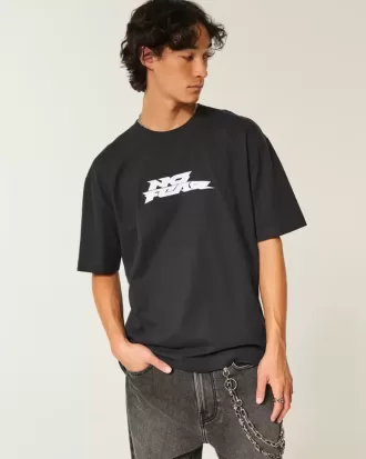 Boxy Heavyweight „No Fear“-T-Shirt mit Grafik Boxy Heavyweight „No Fear“-T-Shirt mit Grafik