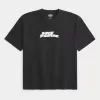 Boxy Heavyweight „No Fear“-T-Shirt mit Grafik Boxy Heavyweight „No Fear“-T-Shirt mit Grafik