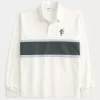 Boxy Heavyweight Rugby-Poloshirt mit Tasmanian Devil-Grafik Boxy Heavyweight Rugby-Poloshirt mit Tasmanian Devil-Grafik