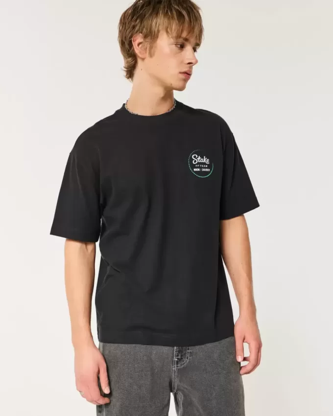 Boxy Heavyweight Stake F1 Team Kick Sauber Grafik-T-Shirt Boxy Heavyweight Stake F1 Team Kick Sauber Grafik-T-Shirt