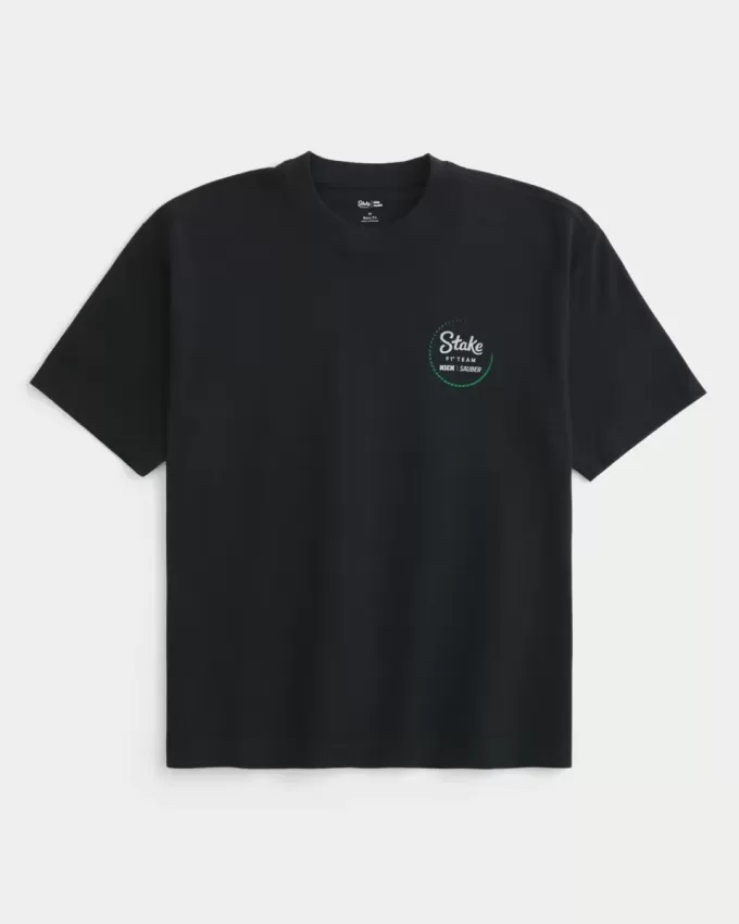 Boxy Heavyweight Stake F1 Team Kick Sauber Grafik-T-Shirt Boxy Heavyweight Stake F1 Team Kick Sauber Grafik-T-Shirt
