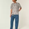Boxy Heavyweight T-Shirt mit Rundhalsausschnitt und Camouflage-Muster Boxy Heavyweight T-Shirt mit Rundhalsausschnitt und Camouflage-Muster