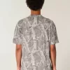 Boxy Heavyweight T-Shirt mit Rundhalsausschnitt und Camouflage-Muster Boxy Heavyweight T-Shirt mit Rundhalsausschnitt und Camouflage-Muster