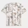 Boxy Heavyweight T-Shirt mit Rundhalsausschnitt und Camouflage-Muster Boxy Heavyweight T-Shirt mit Rundhalsausschnitt und Camouflage-Muster
