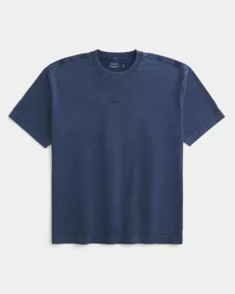 Boxy Heavyweight T-Shirt mit Rundhalsausschnitt und Logo