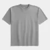 Boxy Heavyweight T-Shirt mit Rundhalsausschnitt und Logo Boxy Heavyweight T-Shirt mit Rundhalsausschnitt und Logo