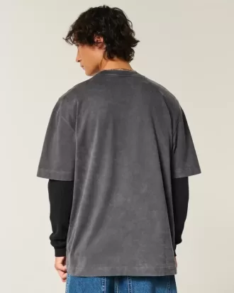 Boxy Heavyweight T-Shirt mit Sterngrafik