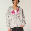 Boxy Honda Racing Graphic Zip-Up Hoodie Boxy Honda Racing Graphic Zip-Up Hoodie