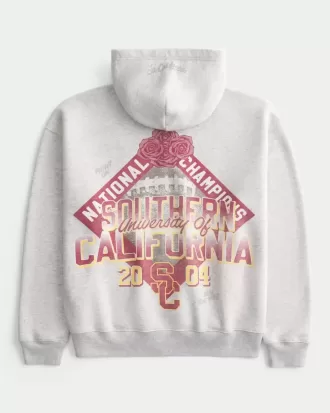 Boxy – Kapuzenpullover mit Reißverschluss und Grafik der University of Southern California Trojans Boxy – Kapuzenpullover mit Reißverschluss und Grafik der University of Southern California Trojans