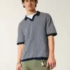 Boxy Kurzarm-Pullover-Polo Boxy Kurzarm-Pullover-Polo