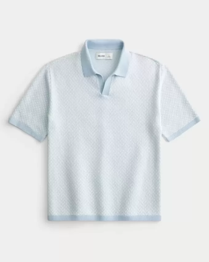 Boxy Kurzarm-Pullover-Polo Boxy Kurzarm-Pullover-Polo