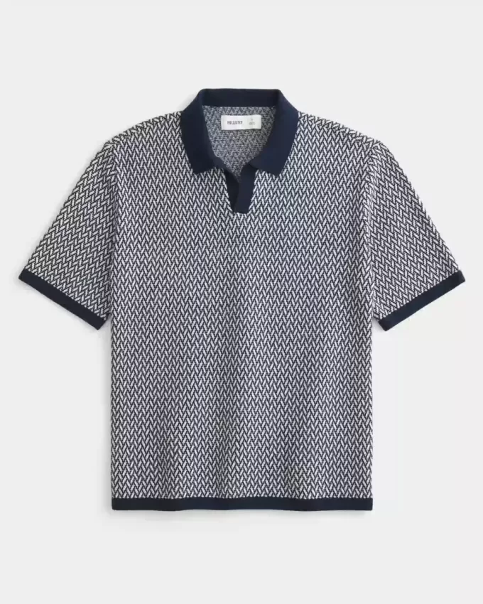Boxy Kurzarm-Pullover-Polo Boxy Kurzarm-Pullover-Polo