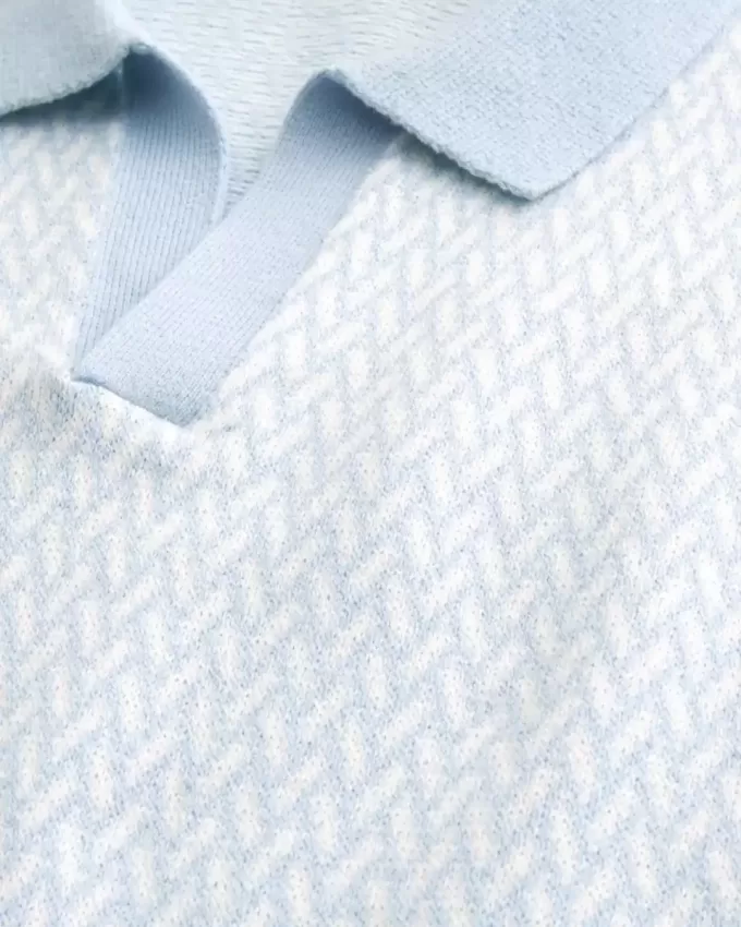 Boxy Kurzarm-Pullover-Polo Boxy Kurzarm-Pullover-Polo