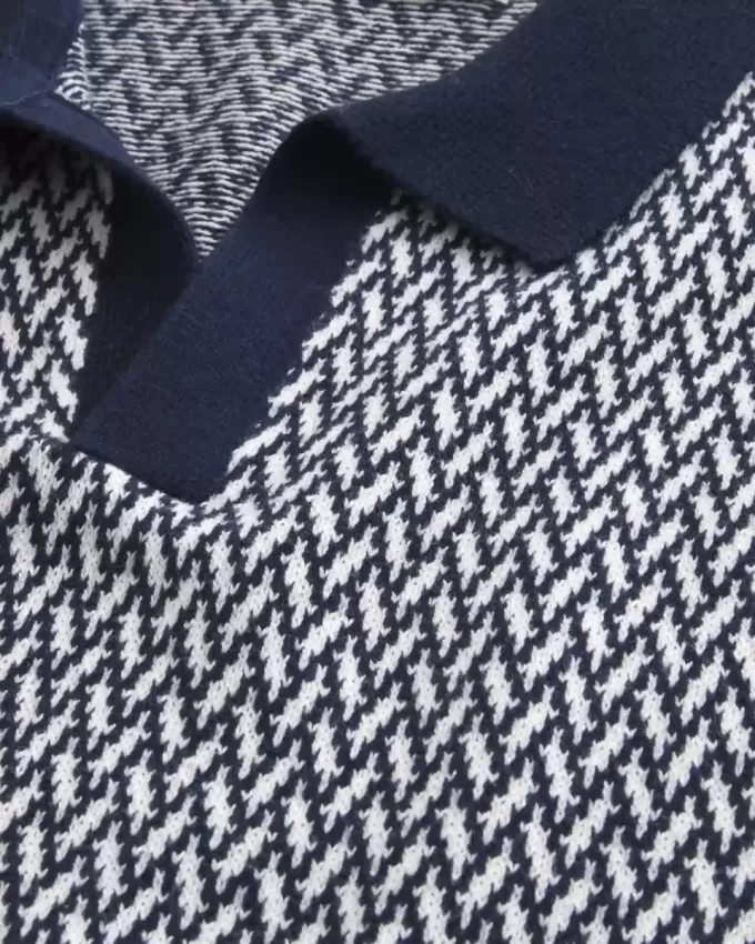 Boxy Kurzarm-Pullover-Polo Boxy Kurzarm-Pullover-Polo