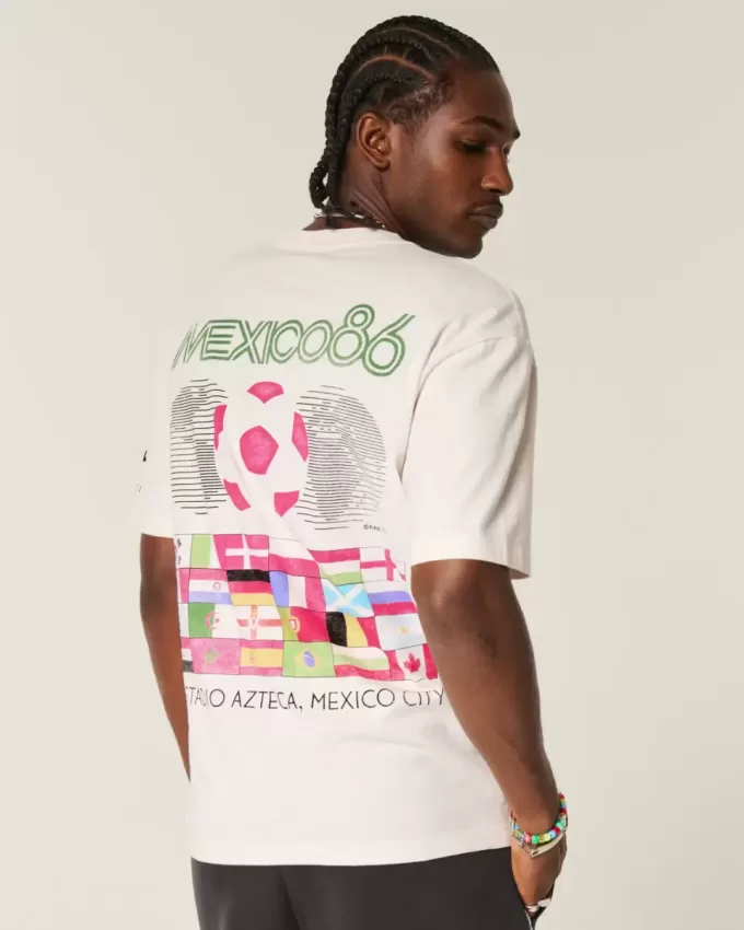Boxy T-Shirt mit Grafik zur FIFA-Weltmeisterschaft Mexiko 1986 Boxy T-Shirt mit Grafik zur FIFA-Weltmeisterschaft Mexiko 1986