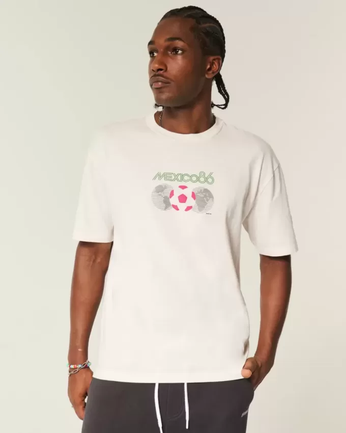 Boxy T-Shirt mit Grafik zur FIFA-Weltmeisterschaft Mexiko 1986 Boxy T-Shirt mit Grafik zur FIFA-Weltmeisterschaft Mexiko 1986