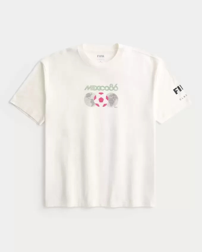 Boxy T-Shirt mit Grafik zur FIFA-Weltmeisterschaft Mexiko 1986 Boxy T-Shirt mit Grafik zur FIFA-Weltmeisterschaft Mexiko 1986