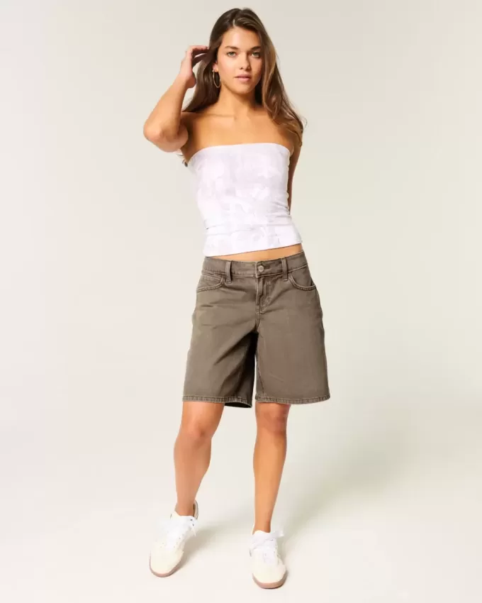 Braune Baggy-Jeans mit niedrigem Bund Braune Baggy-Jeans mit niedrigem Bund