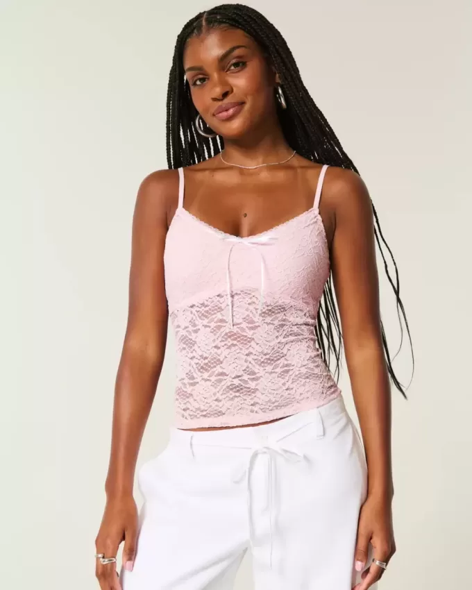 Camisole mit durchgehender Spitze Camisole mit durchgehender Spitze