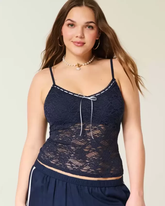 Camisole mit durchgehender Spitze Camisole mit durchgehender Spitze