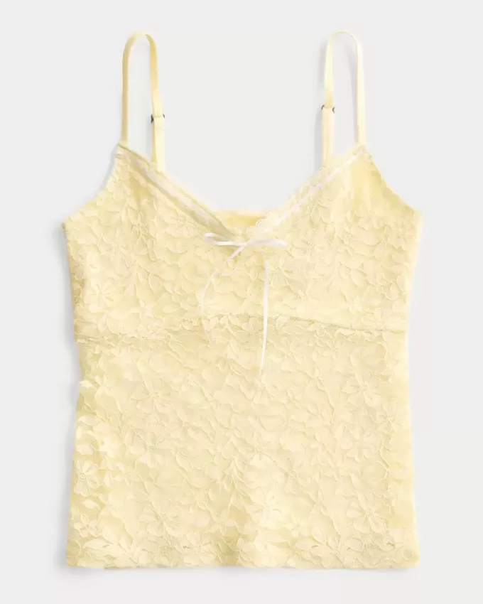 Camisole mit durchgehender Spitze Camisole mit durchgehender Spitze