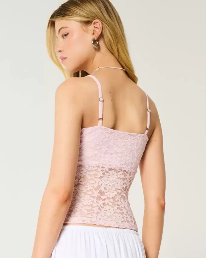 Camisole mit durchgehender Spitze Camisole mit durchgehender Spitze