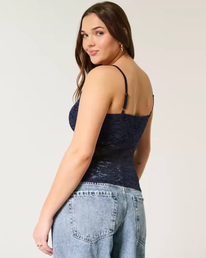Camisole mit durchgehender Spitze Camisole mit durchgehender Spitze