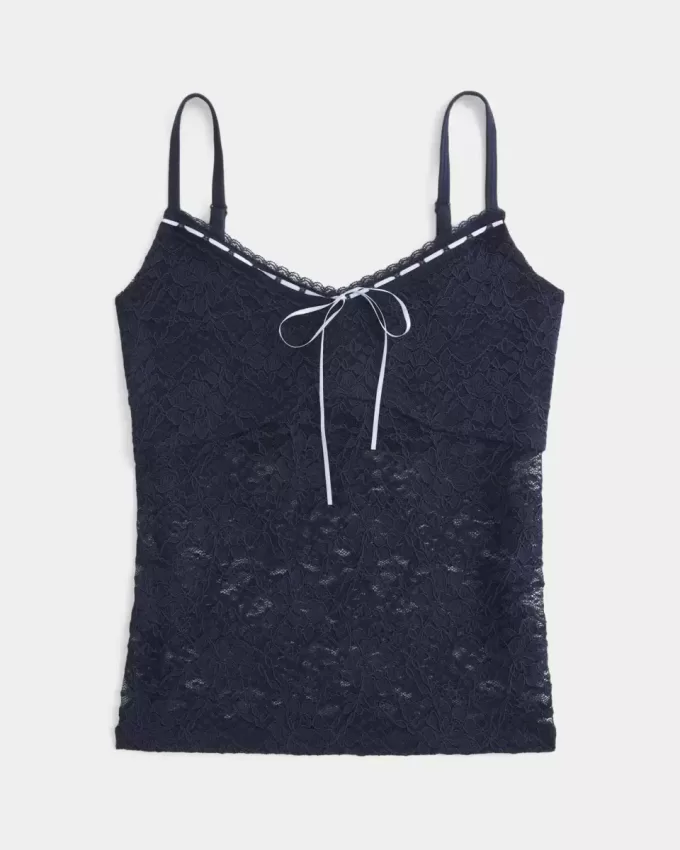 Camisole mit durchgehender Spitze Camisole mit durchgehender Spitze