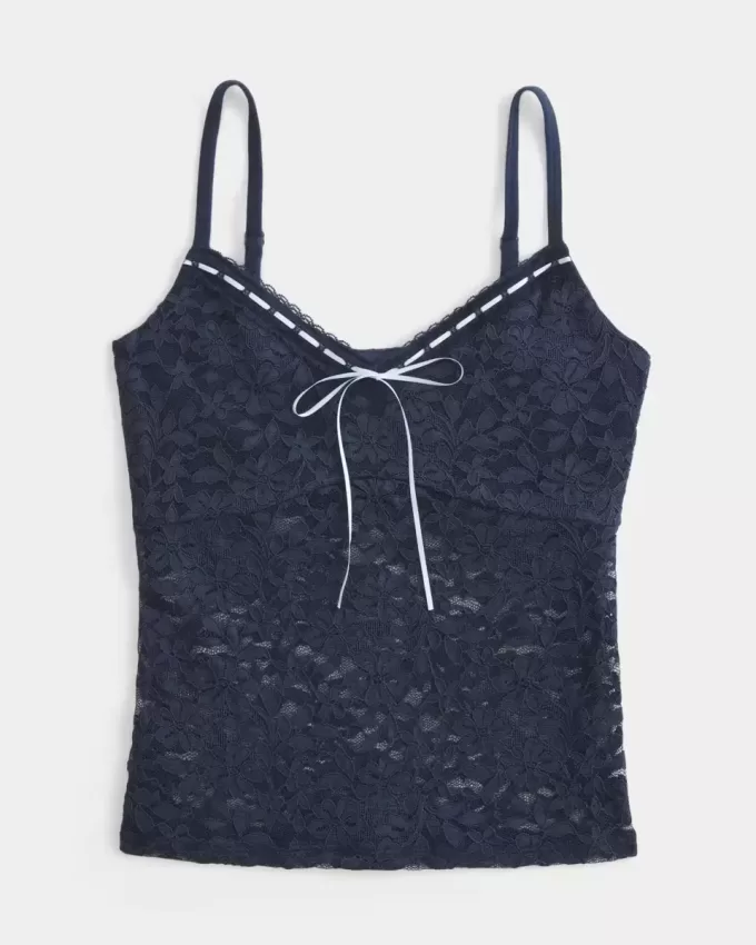 Camisole mit durchgehender Spitze Camisole mit durchgehender Spitze