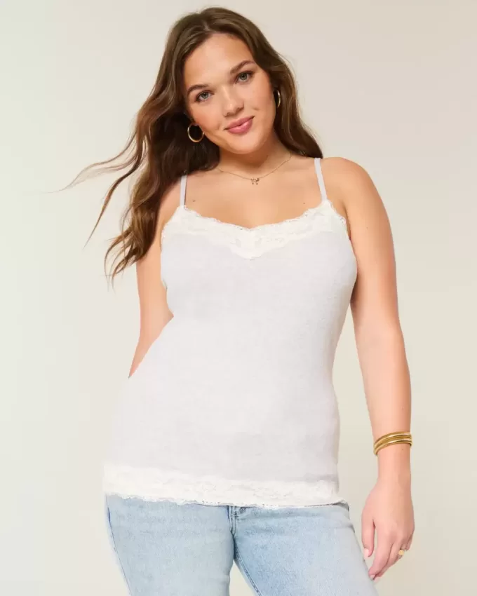 Camisole mit Spitzenbesatz Camisole mit Spitzenbesatz