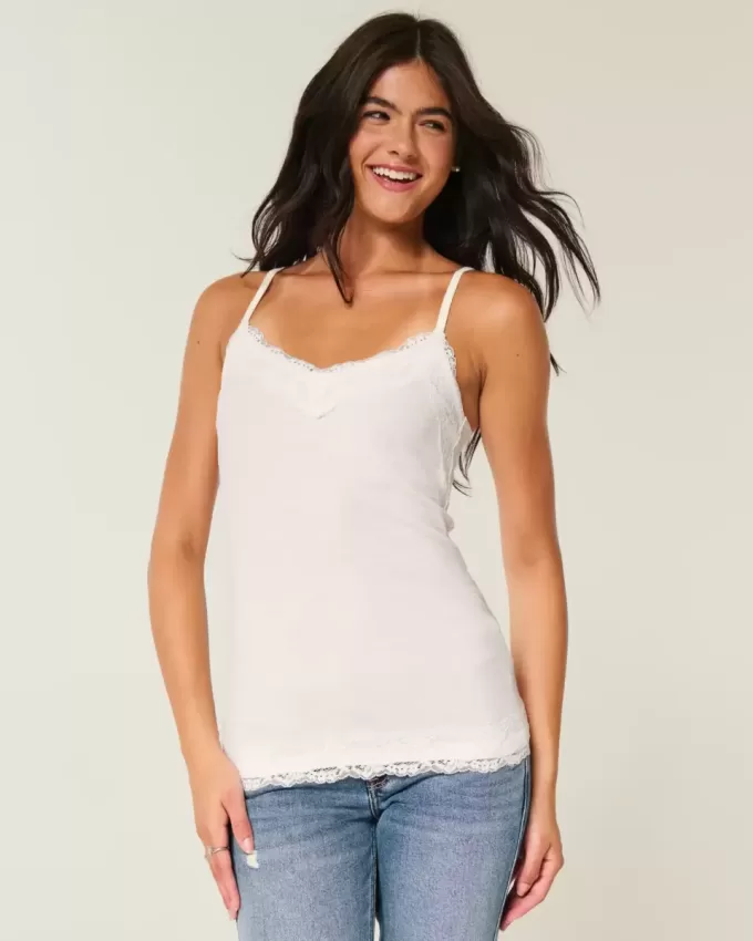 Camisole mit Spitzenbesatz Camisole mit Spitzenbesatz