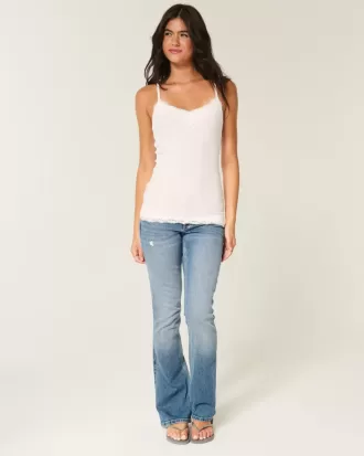 Camisole mit Spitzenbesatz