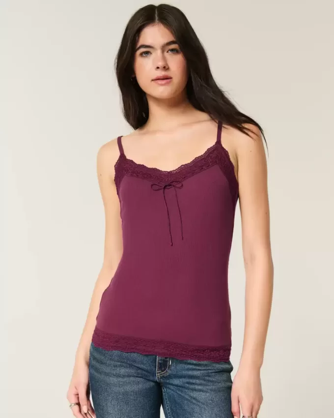 Camisole mit Spitzenbesatz Camisole mit Spitzenbesatz