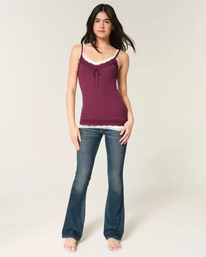 Camisole mit Spitzenbesatz Camisole mit Spitzenbesatz