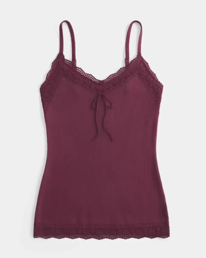 Camisole mit Spitzenbesatz Camisole mit Spitzenbesatz