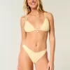 Cheeky-Bikinihose aus Jacquard mit hohem Beinausschnitt und V-Taille