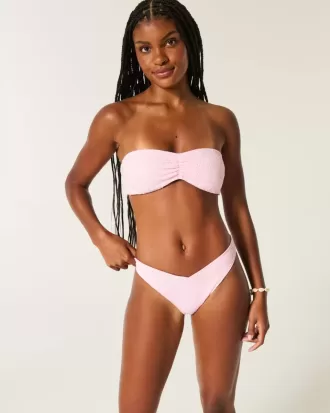 Cheeky-Bikinihose aus Jacquard mit hohem Beinausschnitt und V-Taille