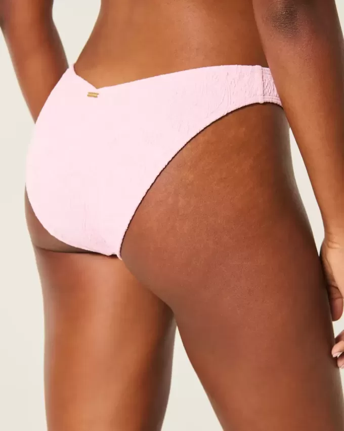 Cheeky-Bikinihose aus Jacquard mit hohem Beinausschnitt und V-Taille
