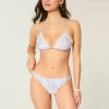 Cheeky-Bikinihose mit Häkelbesatz und Doppelträgern
