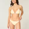 Cheeky-Bikinihose mit Häkelbesatz und Doppelträgern