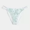 Cheeky-Bikinihose mit Häkelbesatz und Doppelträgern