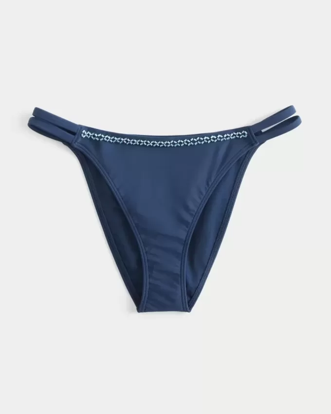 Cheeky-Bikinihose mit Perlen und Doppelträgern Cheeky-Bikinihose mit Perlen und Doppelträgern