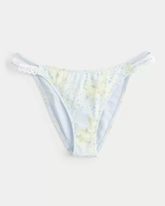 Cheeky-Bikinihose mit Riemchen und hohem Beinausschnitt Cheeky-Bikinihose mit Riemchen und hohem Beinausschnitt